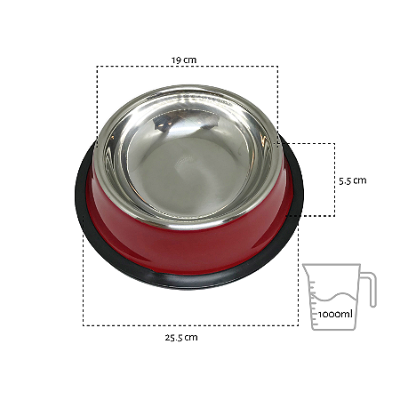 Comedouro Inox 1L