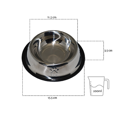 Comedouro Inox 200ml