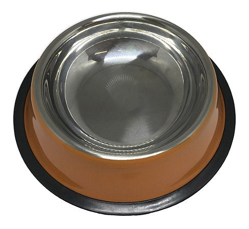 Comedouro Inox Colorido 600ml