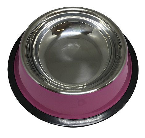 Comedouro Inox Colorido 600ml